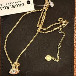 BaubleBar Gold Necklace with Eye Pendant